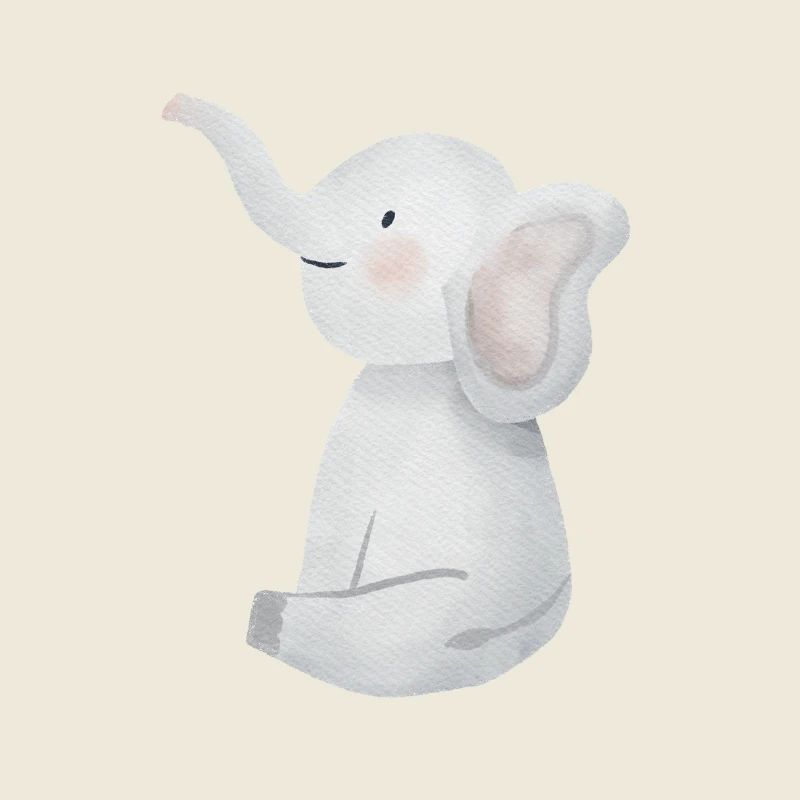 Petit éléphant mignon.