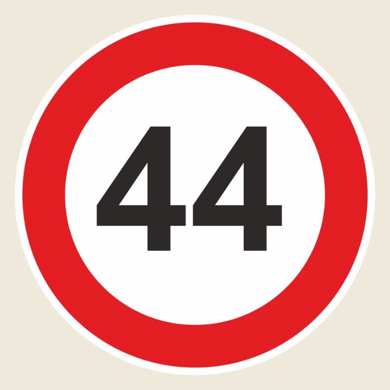 44 vierundvierzig Geburtstag Tempolimit