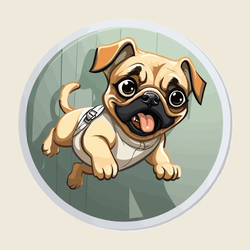 Quiekender Pug Sprinter