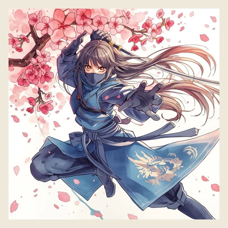 Cherry Blossom Ninja in Lightning Attack