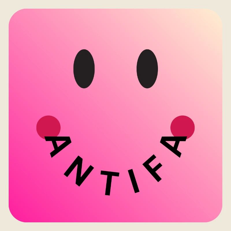 Friendly Antifa Pink | Faute de frappe de Gradient Smile