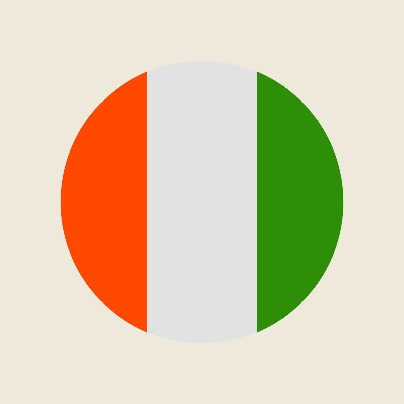 Drapeau irlandais rond
