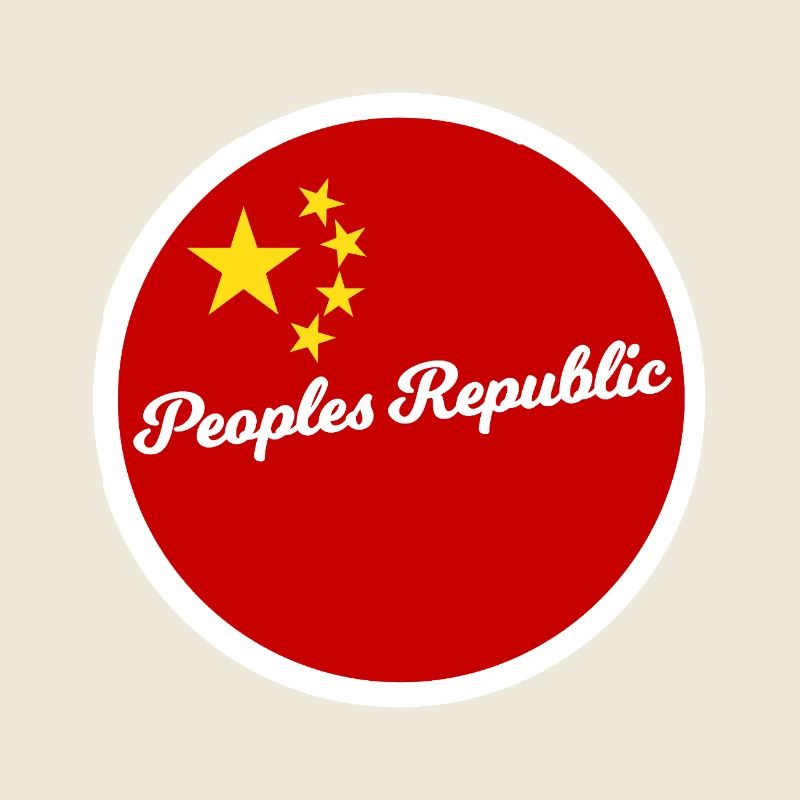 Roter Kreis China mit Sternen