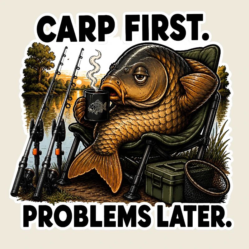 Carp First Problems Later Coffee Fishing