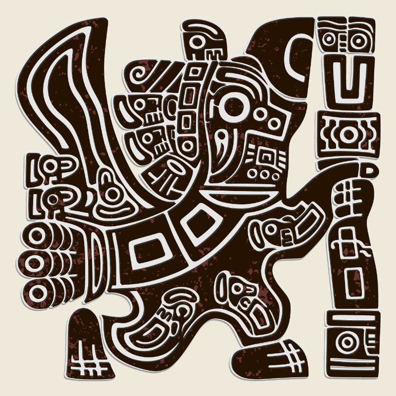 Aztec Eagle Warrior Tribal Ancient Totem