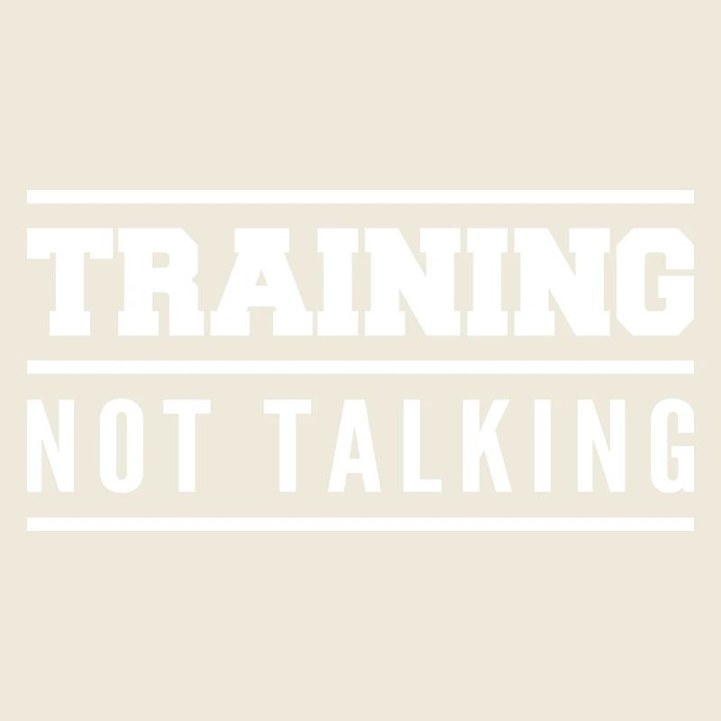Training Not Talking Gym Quote Outfit, Bodybuilder