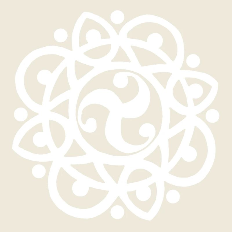Fleur et soleil celtes (blanc)