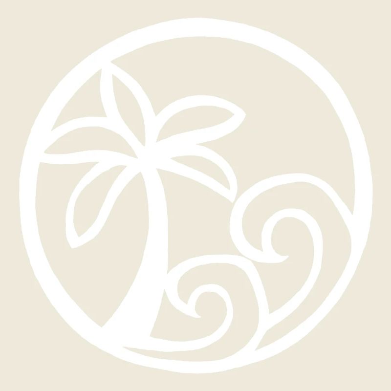 Vagues et palmier blanc