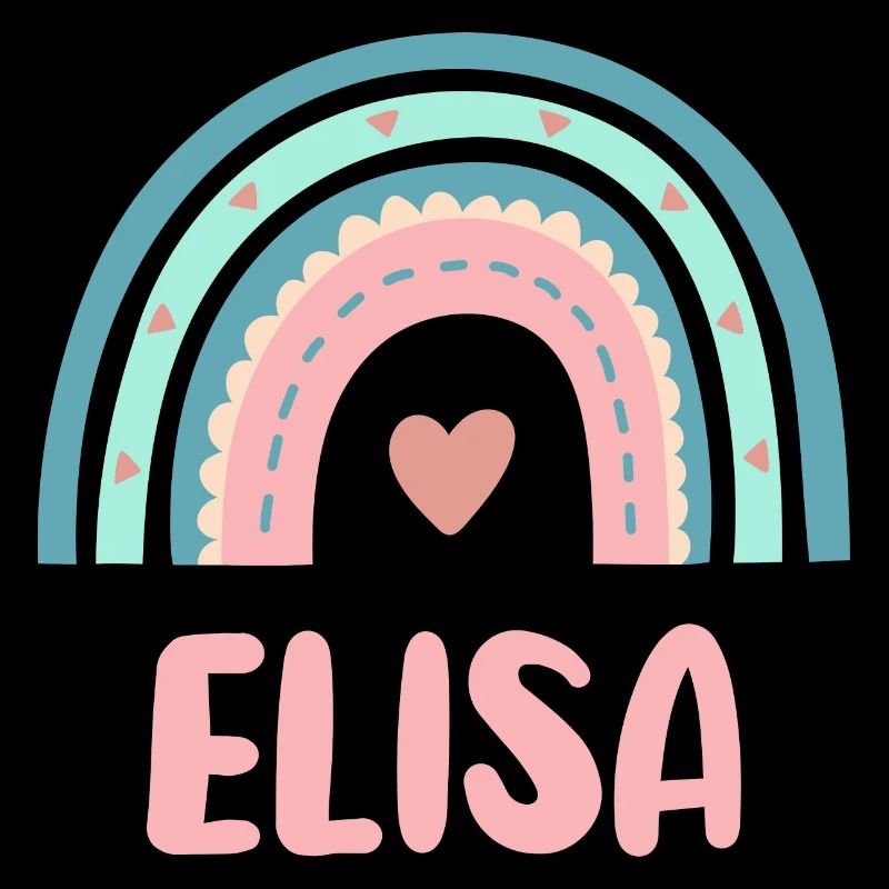 Elisa Name Regenbogen Baby