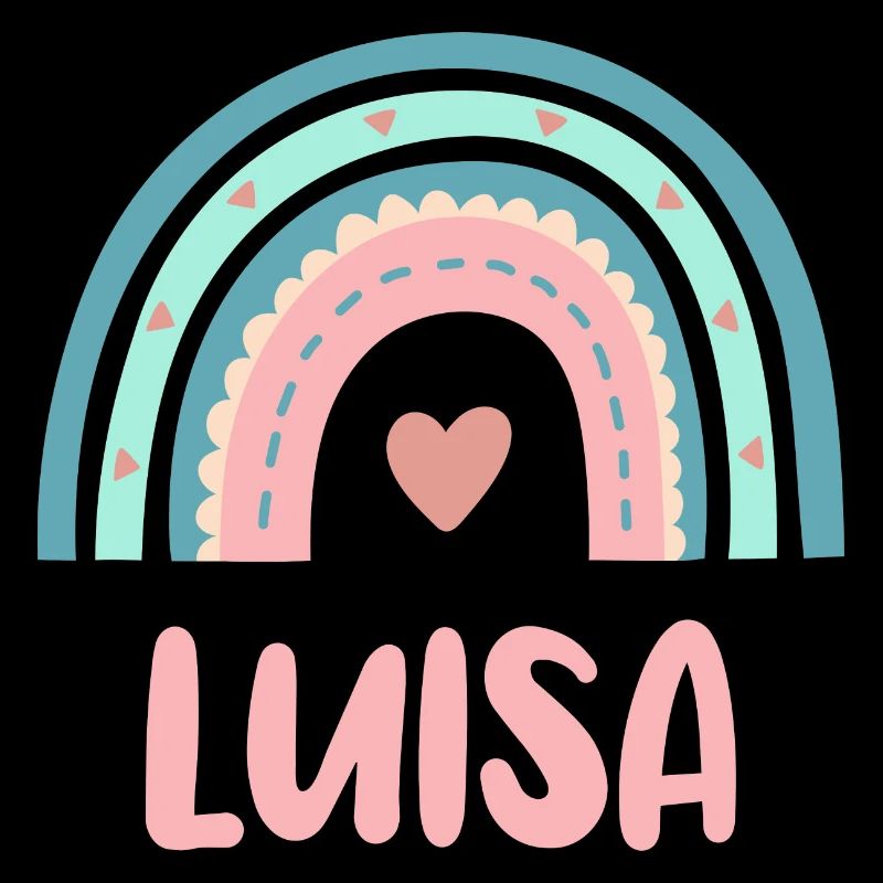 Luisa Name Regenbogen Baby