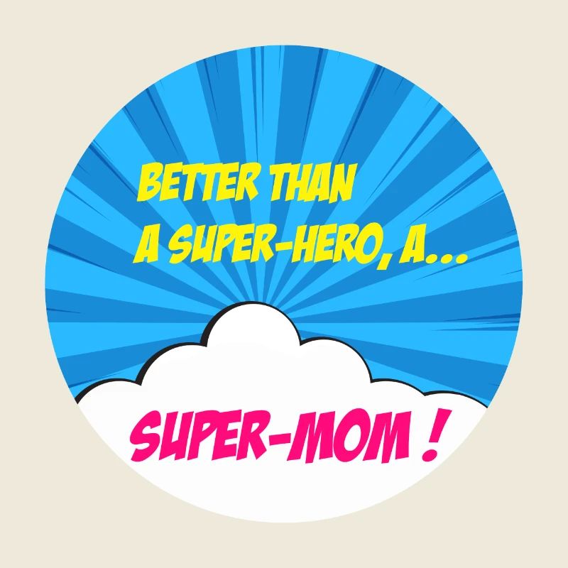 Supermama, Superheldin. Beste Mama. Comicbuch.
