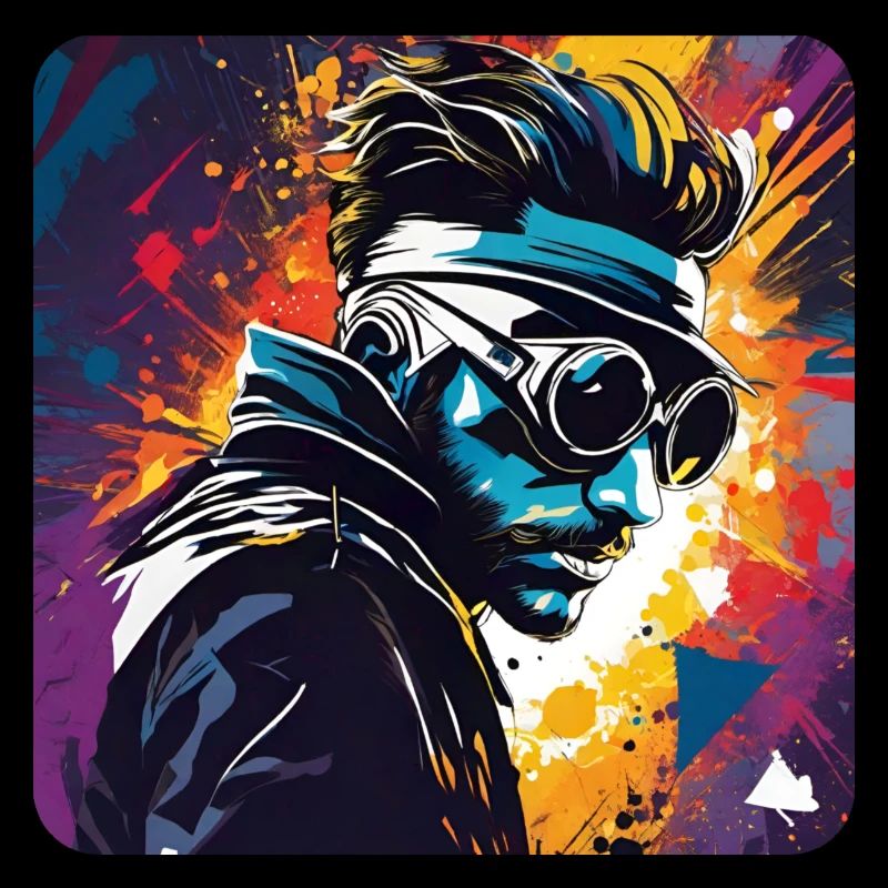 Cooler Steampunk Mann mit Brille