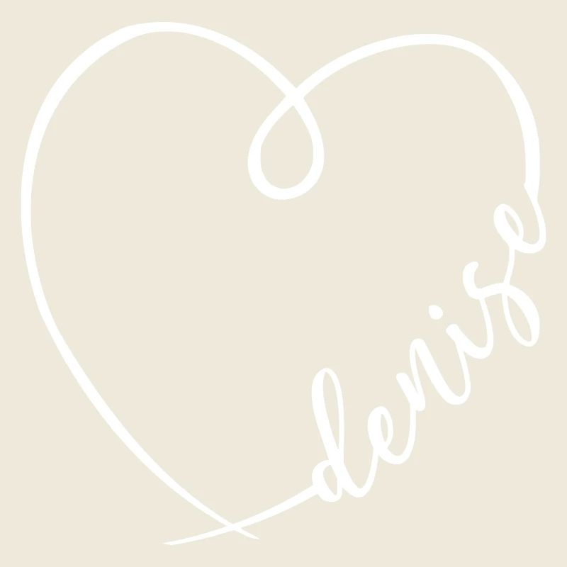 Denise Name Kalligrafie Herz