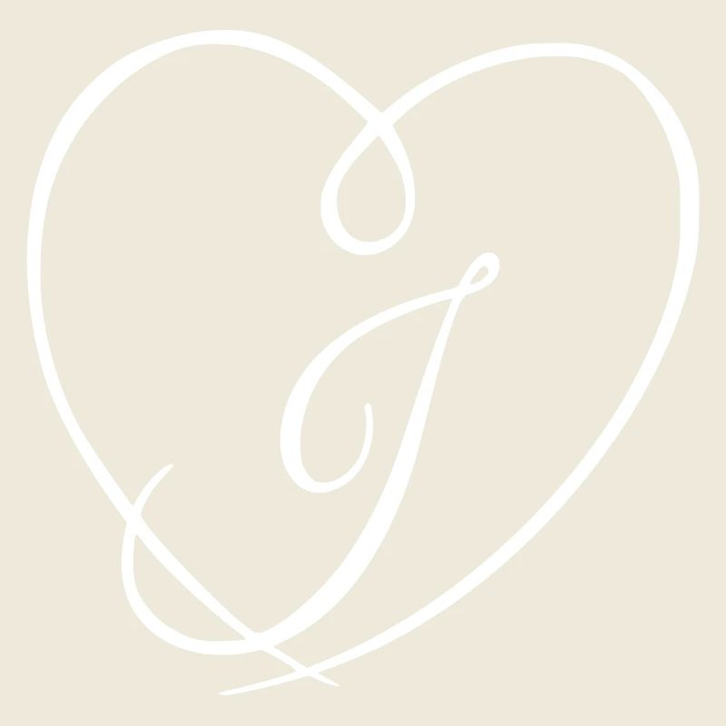Lettre J Calligraphie Coeur
