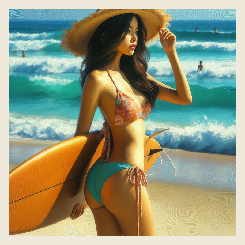 Surfer on the beach