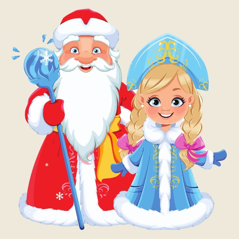 Ded Moroz Snegurochka, Russian Santa Claus