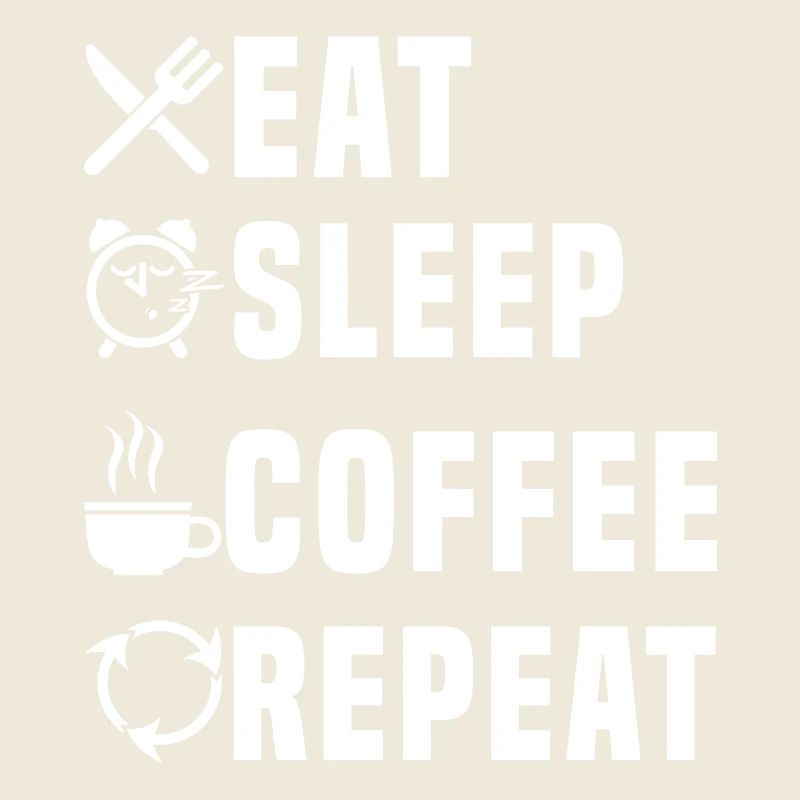 manger dormir café répéter