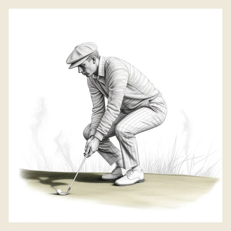 Golfspieler mit Minischläger