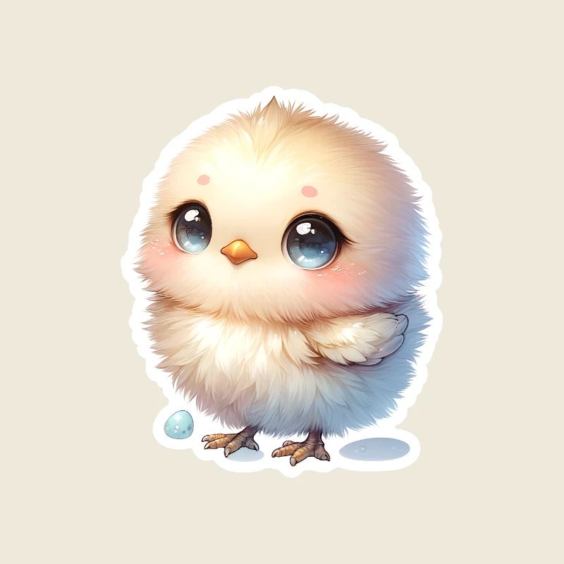 A Sweet Easter Chick With Blue Eyes