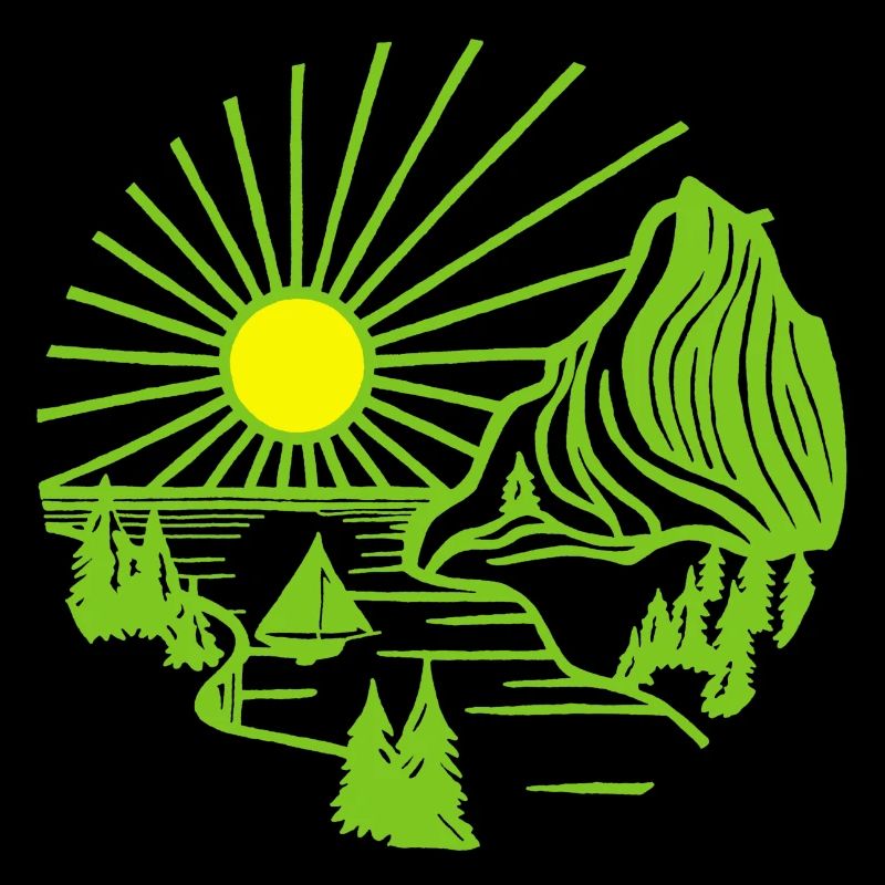 Paysage de vacances (vert)