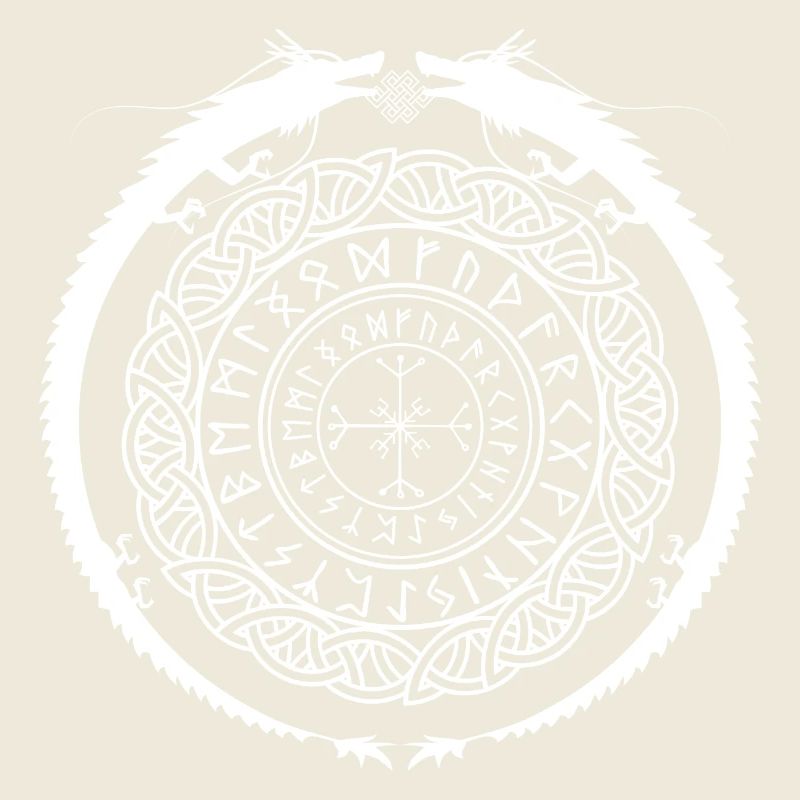 Nordic Rune Cycle with Dragons