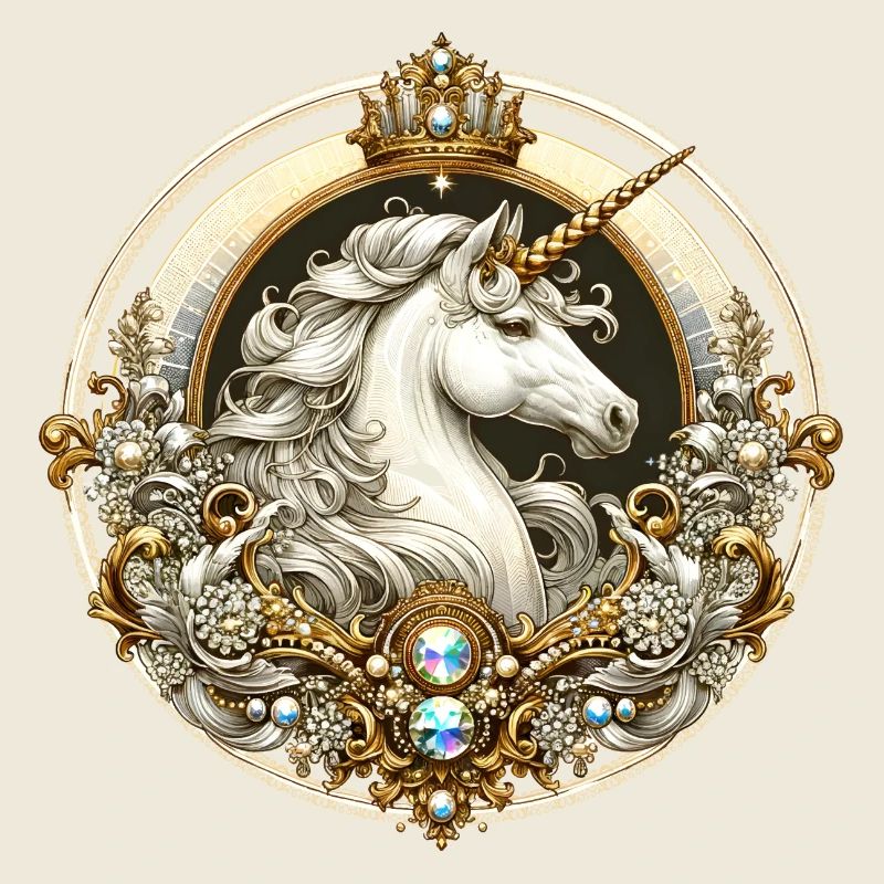 majestätisches Einhorn kunstvoll verziert