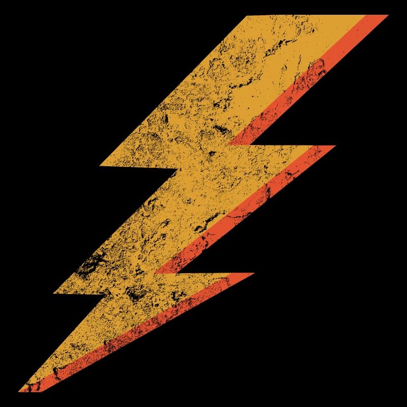 Grunge Style Rot & Gelb Blitz