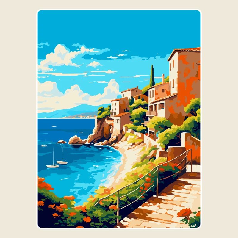 Costa Brava Espagne Affiche de voyage vintage souvenir
