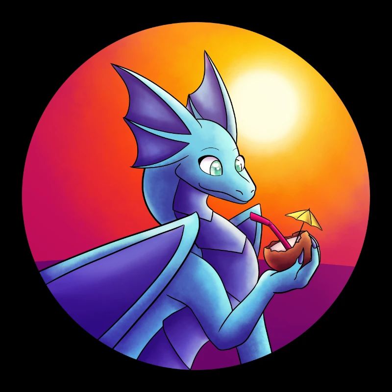 Sommer Blauer Drache