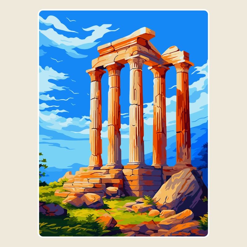 Samothrace Grèce Affiche de voyage vintage souvenir