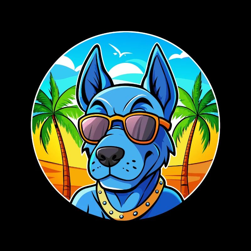 Lunettes de soleil de dessin animé Blue Thai Ridgeback Dog Breed