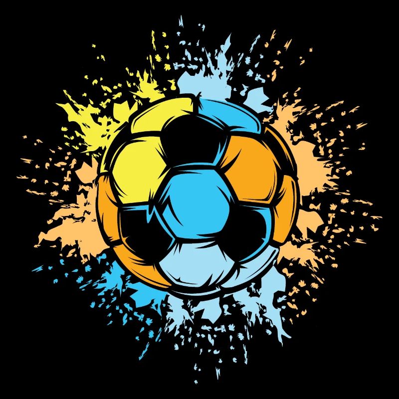 Fußball Sonne Farben Farbexplosion Ball Mannschaft