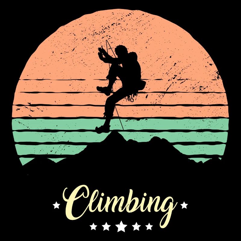 Escalade de bloc Vintage Retro Sunset