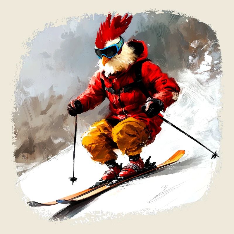 Chickens Ski / Skier Chicken