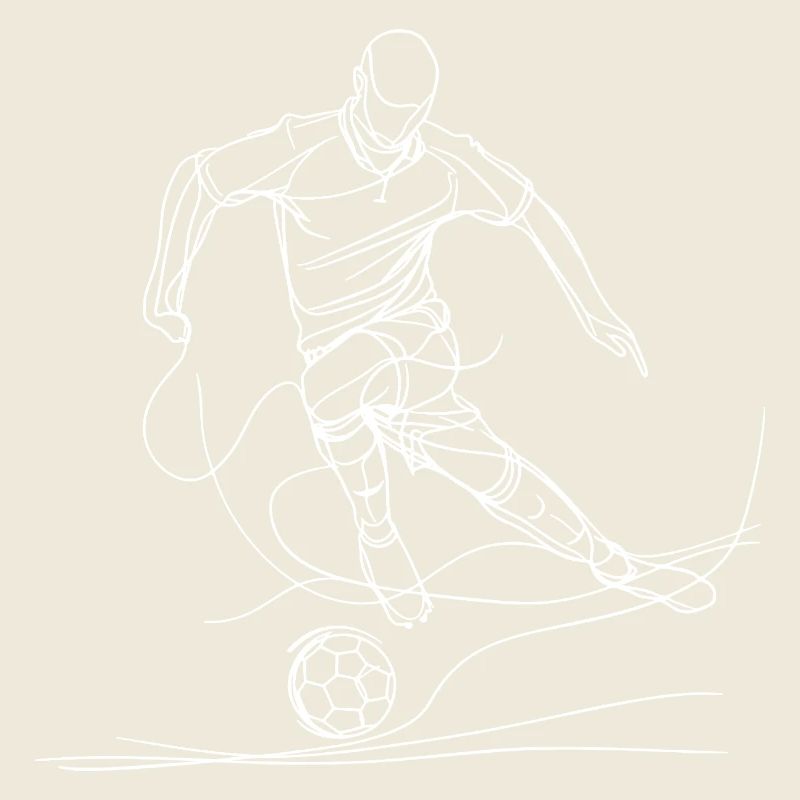 Soccer Boy Line Art