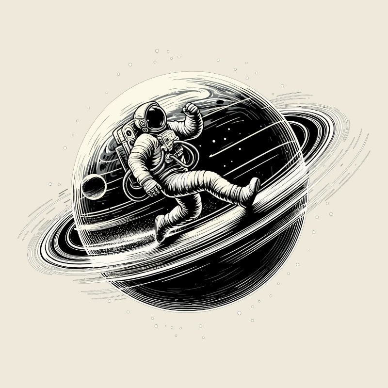 Astronaut Planet große Ziele Orbit Joggen Geschenk