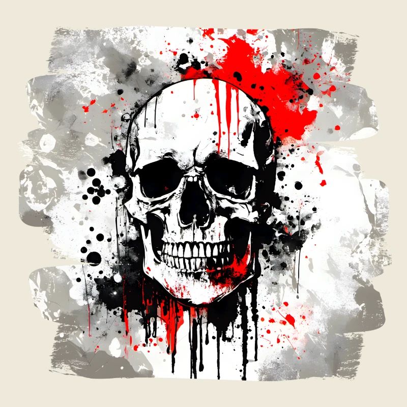 Totenkopf Trash Polka Biker Kultur