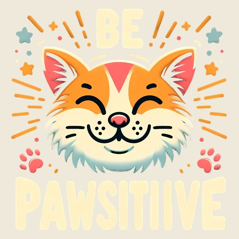 Be pawsitive süße Katze