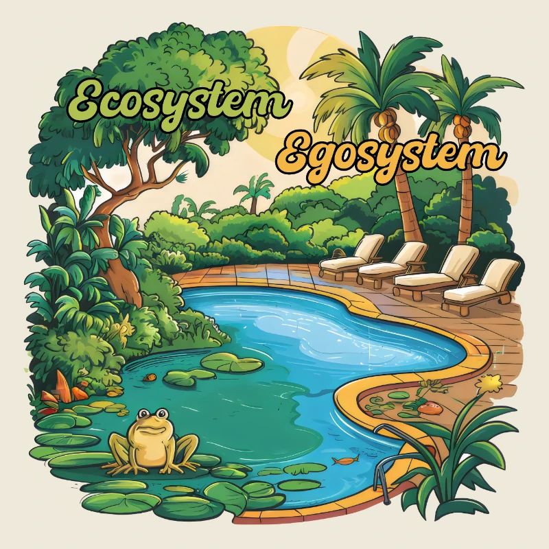 Ecosystem vs Egosystem Design Humor Environment
