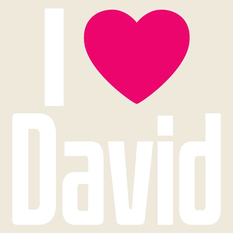 J’aime David Coeur rose J’aime David