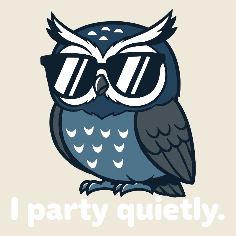 Coole Eule mit Sonnenbrille