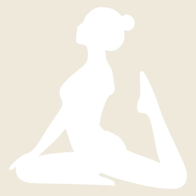 Yoga Forms Silhouettes White