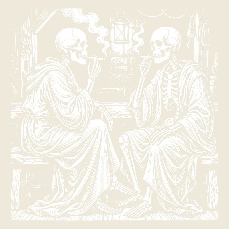 Mitternachts Skeletttee-Chat