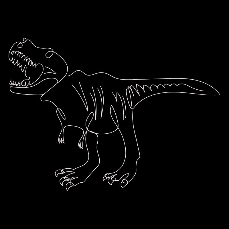 Lineart Dinosaurs, blanc
