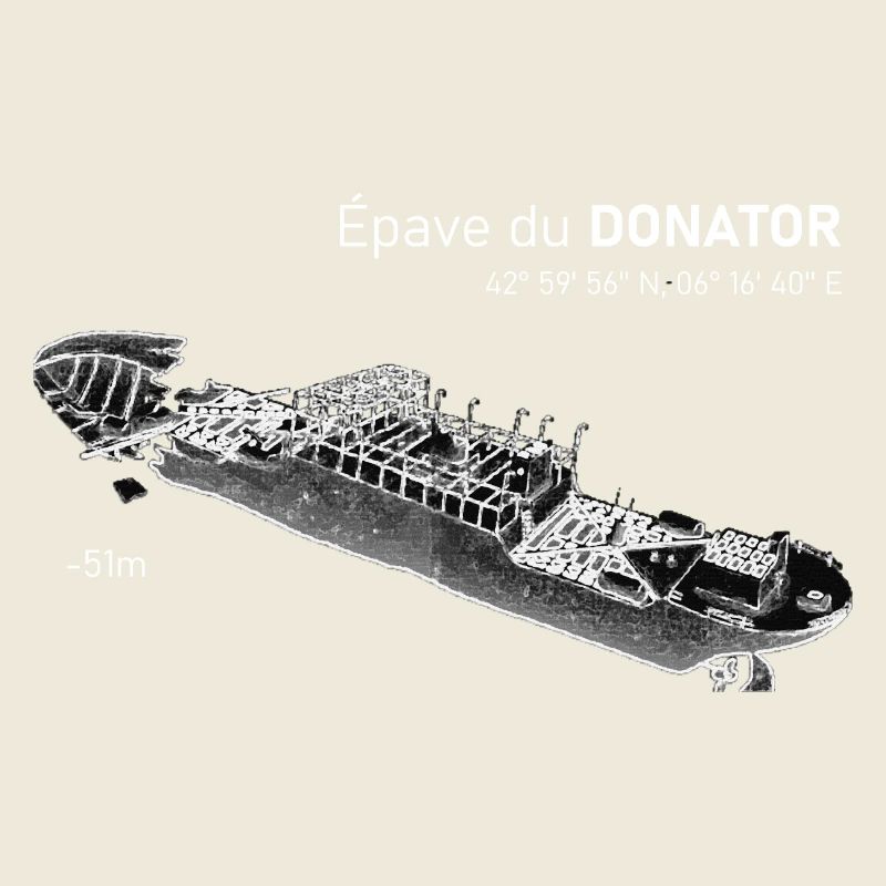 J'peux pas, j'ai plongée sur l'épave du Donator.