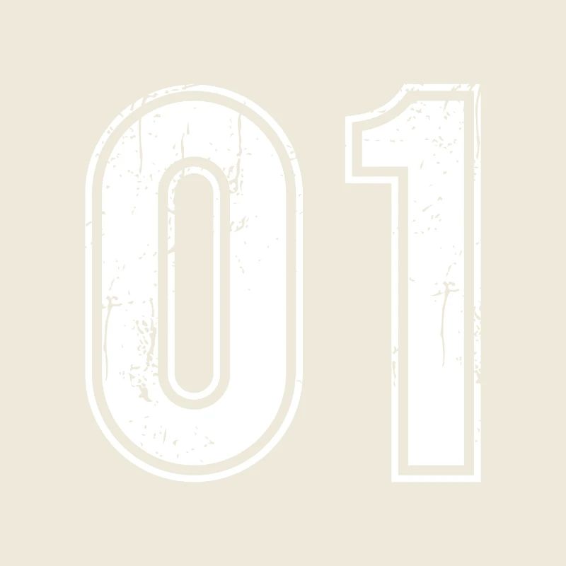 01 Years Retro Jersey Numéro 01 T-hirt Number