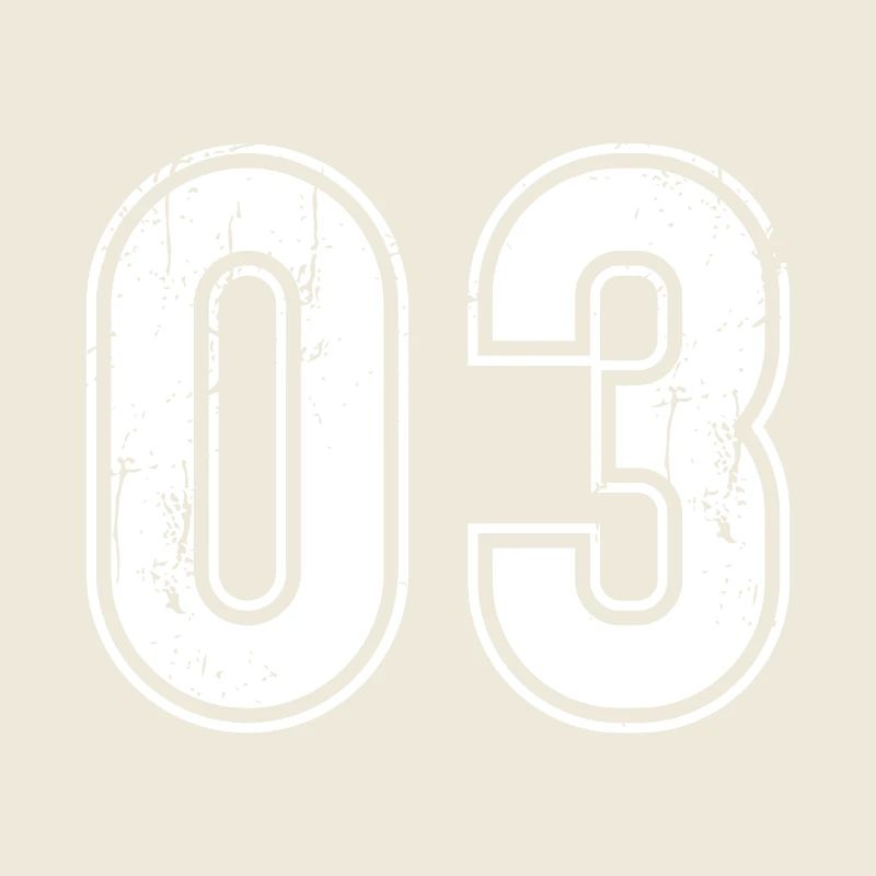 03 Years Retro Jersey Number 03 T-hirt Number