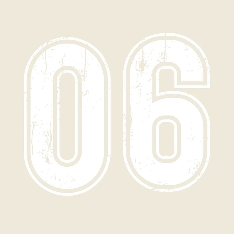 06 Years Retro Jersey Number 06 T-hirt Number