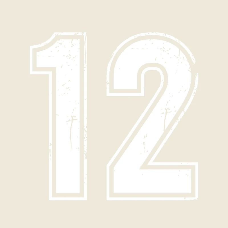 12 Years Retro Jersey Number 12 T-hirt Number