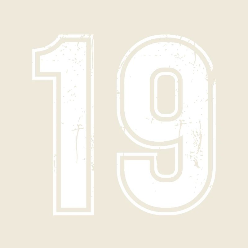 19 Years Retro Jersey Number 19 T-hirt Number